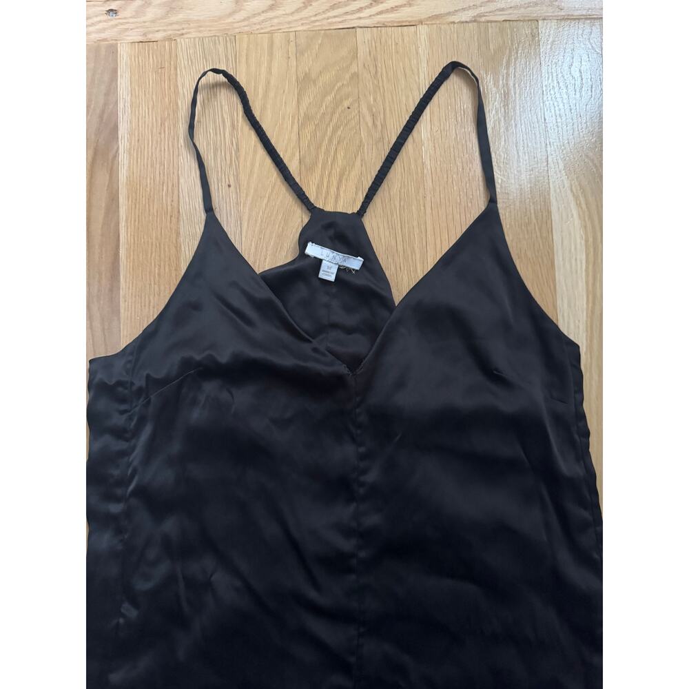 Lunya Washable Silk Romper in Immersed Black - Picture 4 of 10
